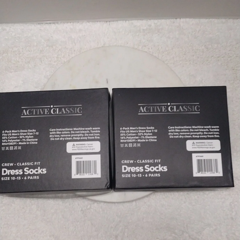 12 Dress Sock Crew Classic Fit Size 10-13 SL#4 - Picture 4 of 6